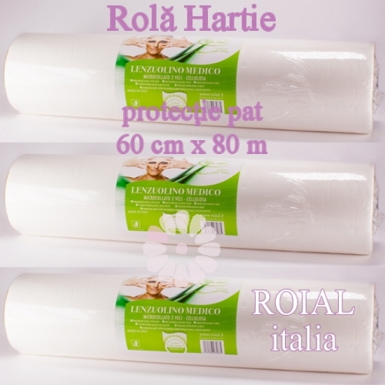 Imagine 3 Buc Rola hartie pentru pat cosmetica de 80m - ROIAL