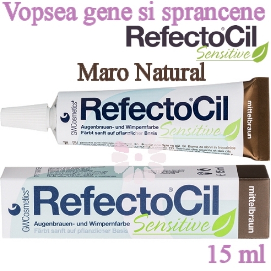 Imagine Vopsea Gene si Sprancene RefectoCil Sensitive 15ml - Maro Natural