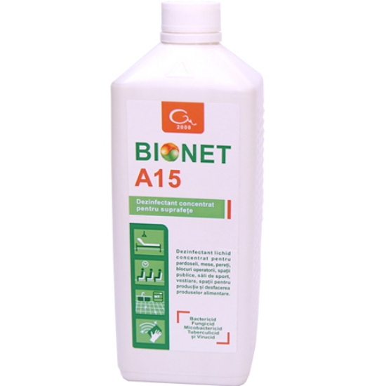 Imagine Bionet A15 - dezinfectant suprafete 1litru concentrat