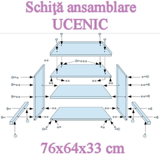 Imagine Ucenic cu roti pentru decantor culoare ALBA - Linea·PRO