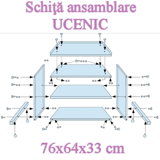 Imagine Ucenic cu roti pentru decantor culoare ROZ