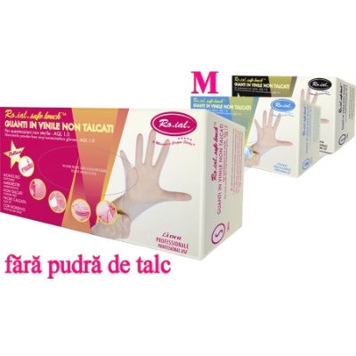 Manusi vinil fara pudra 100buc M - ROIAL