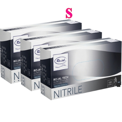 Manusi nitril Negre 100buc S - ROIAL TECH