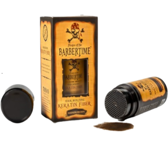 Imagine Pudra fibre din keratina pentru par - Maro mediu - BARBERTIME