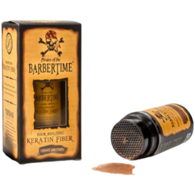 Pudra fibre din keratina pentru par - Maro deschis - BARBERTIME