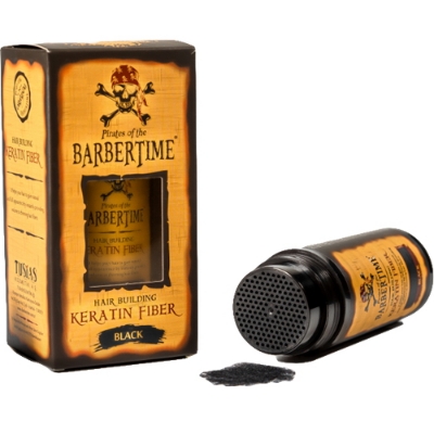 Pudra fibre din keratina pentru par rar - Negru - BARBERTIME