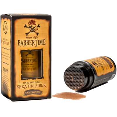 Pudra fibre din keratina pentru par rar - Maro deschis - BARBERTIME