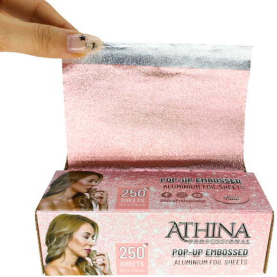 Imagine Folie aluminiu POP-UP Embosata 12,7 x 27,9cm ROZ 250buc - ATHINA
