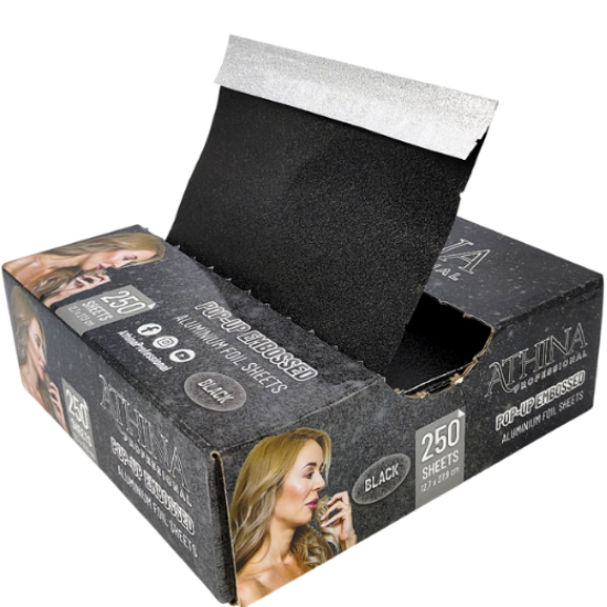 Imagine Folie aluminiu POP-UP Embosata 12,7 x 27,9cm NEAGRA 250buc - ATHINA