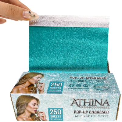 Folie aluminiu POP-UP Embosata 12,7 x 27,9cm TURQOUISE 250buc - ATHINA Folie aluminiu POP-UP Embosata 12,7 x 27,9cm TURQOUISE 250buc - ATHINA
