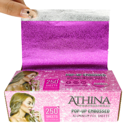 Folie aluminiu POP-UP Embosata 12,7 x 27,9cm MAGENTA 250buc - ATHINA Folie aluminiu POP-UP Embosata 12,7 x 27,9cm MAGENTA 250buc - ATHINA