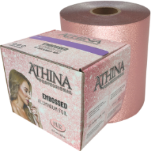 Imagine Folie aluminiu Embosata 12,7cm x 100metri ROZ cu cutter - ATHINA