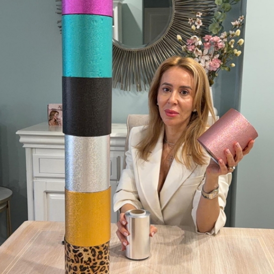 Imagine Folie aluminiu Embosata 12,7cm x 100metri ANIMAL PRINT cu cutter - ATHINA