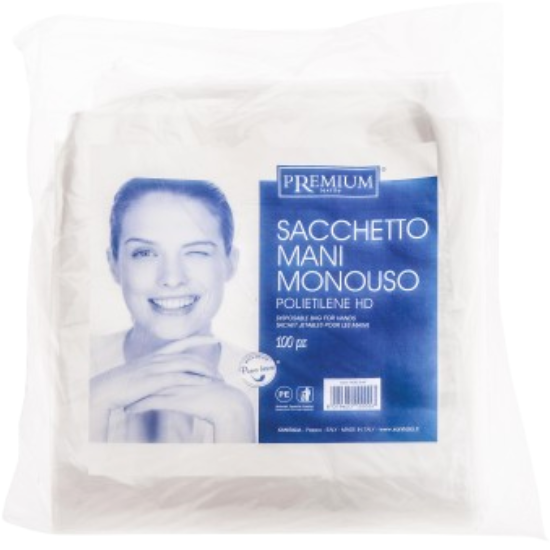 Imagine Manusi din polietilena pentru maini 48x24cm set 100buc - Premium