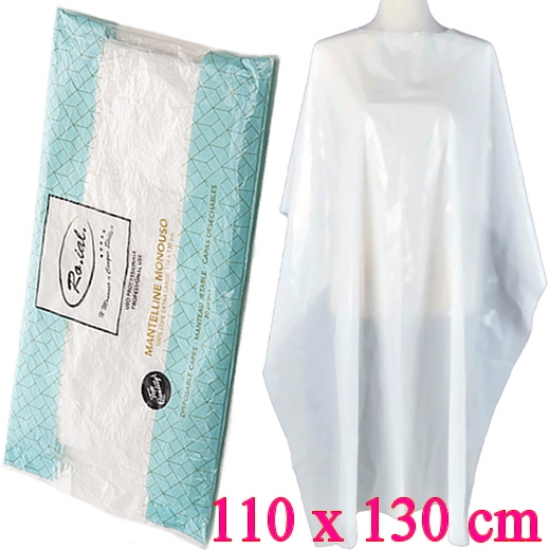 Imagine Pelerine XL protectie vopsit 110 x 130cm, unica folosinta set 20 buc Albe - ROIAL