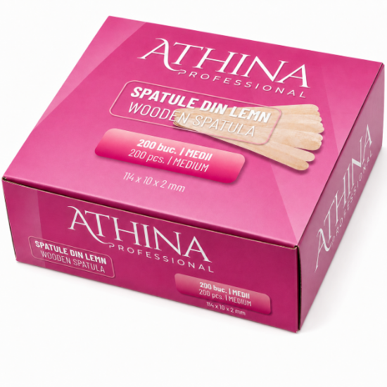 Imagine Spatule lemn Medii in cutie set 200buc - ATHINA