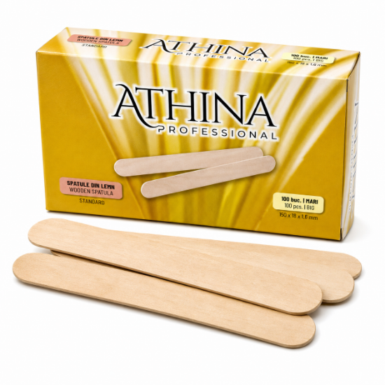 Imagine Spatule lemn Standard in cutie set 100buc - ATHINA