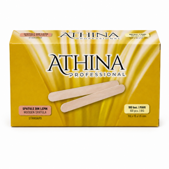Imagine Spatule lemn Standard in cutie set 100buc - ATHINA