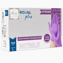 Imagine Manusi nitril Mov fara pudra 100buc L - ROIAL PLUS