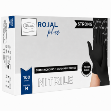 Imagine Manusi nitril Negre fara pudra 100buc M - ROIAL PLUS
