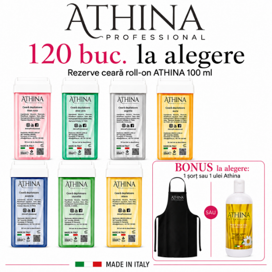 Imagine 120 Buc LA ALEGERE - Ceara epilat de unica folosinta 100ml - ATHINA + 1 Sort sau Ulei Gratuit